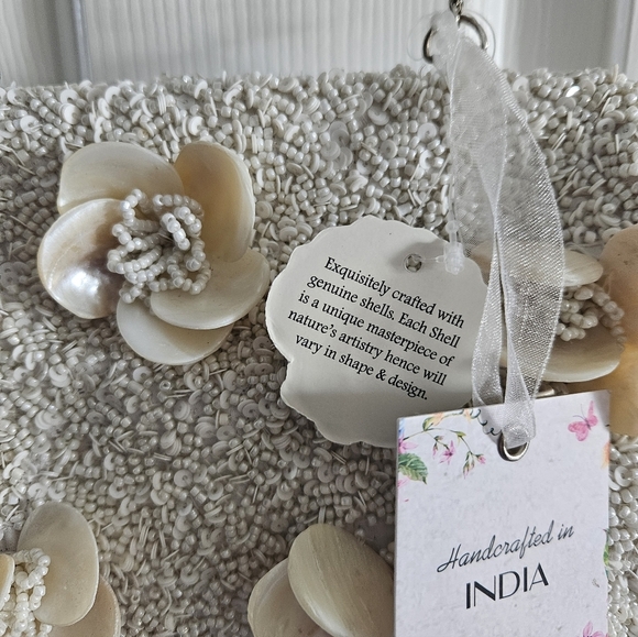 NWT Viral Made In India Beaded Kisslock Frame Crossbody Bag Purse - Picture 3 of 9